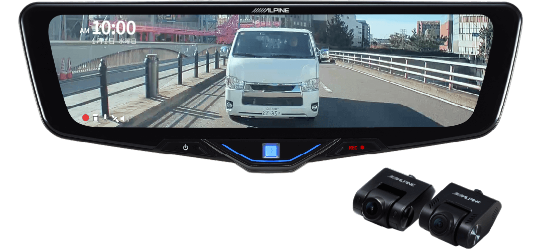 ドライブレコーダー搭載 10型デジタルミラー［車内用リアカメラ］ DVR-DM1046A-IC