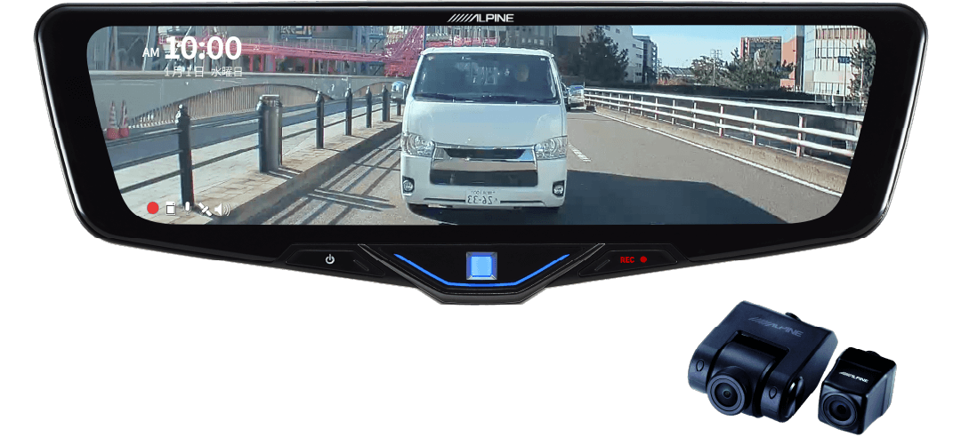 ドライブレコーダー搭載 10型デジタルミラー［車外用リアカメラ］ DVR-DM1046A-OC