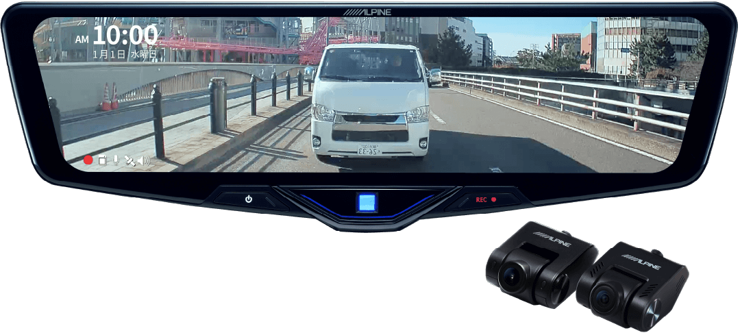 ドライブレコーダー搭載 12型デジタルミラー［車内用リアカメラ］ DVR-DM1246A-IC