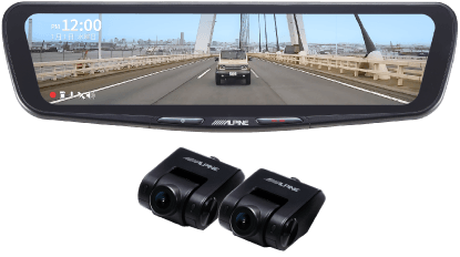 前後録画ドライブレコーダー搭載 12型デジタルミラー［車内用リアカメラモデル］ DVR-DM1200A2-IC