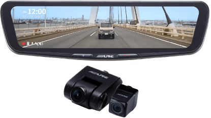 前後録画ドライブレコーダー搭載 12型デジタルミラー［車外用リアカメラモデル］ DVR-DM1200A2-OC
