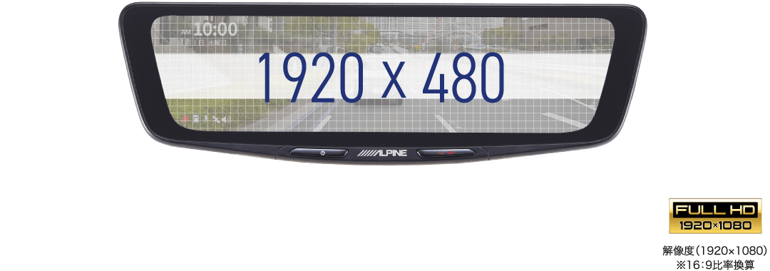 フルHD高精細フルラミネーションディスプレイ