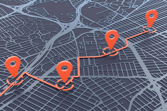 走行履歴で私的利用が可視化されるため、速度・ルート記録で安全管理が把握できているイメージ