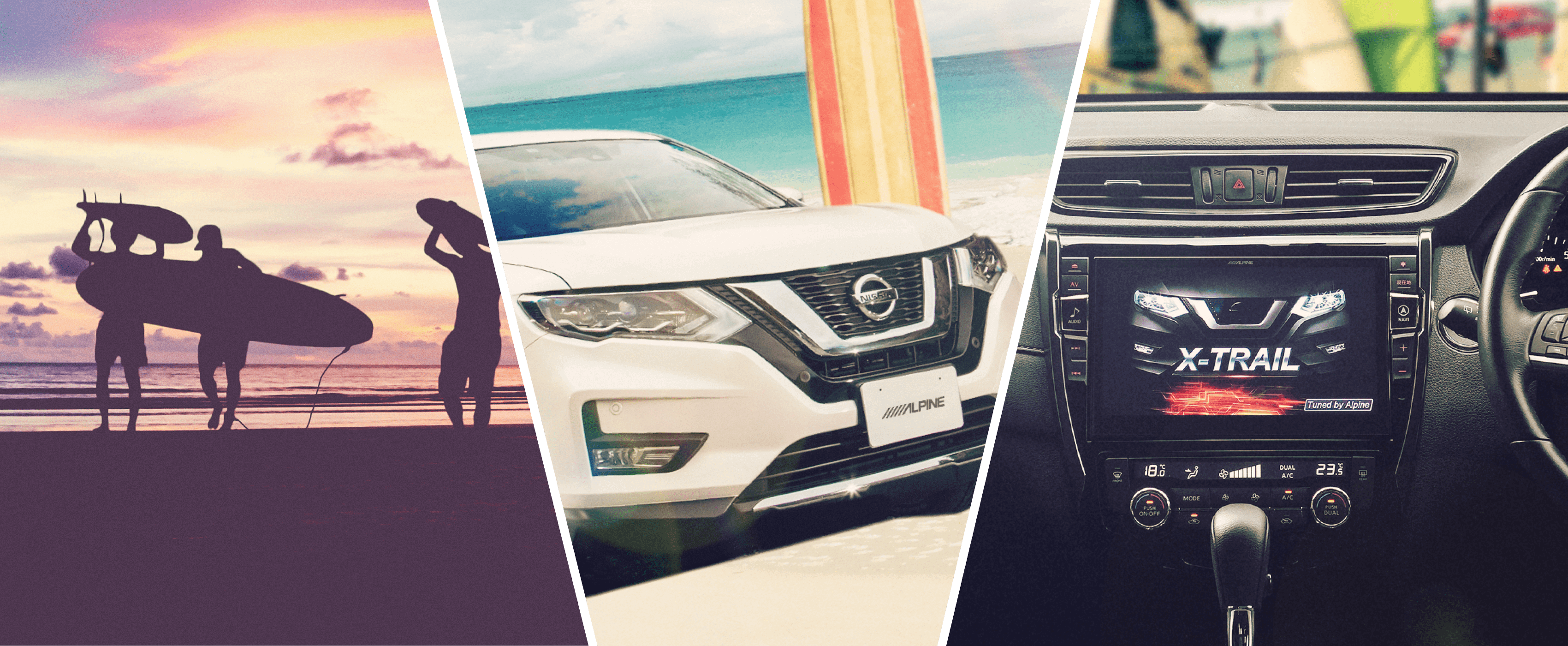 Enjoy surfing with X-trail
